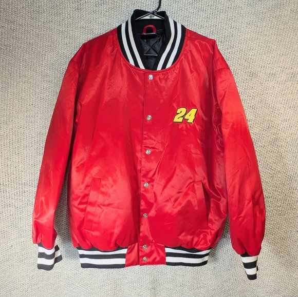 Men’s Jeff Gordon Size L Oversized Red Nascar Jacket Chase Authentic #24 Racing - Picture 2 of 11